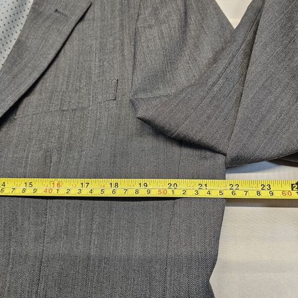 Bachrach Mens Blazer 42s Gray Two Button‎ - Picture 8 of 13